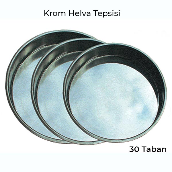 Krom Tepsi üçlü gösterim 30 cm