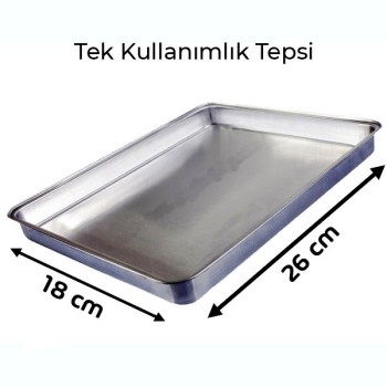 Köşeli Tek Kullanımlık Tepsi 18x26cm  | Kullan At Tepsi