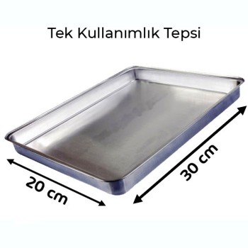 Kullan At Tepsi | Tek Kullanımlık Köşeli Baklava Tepsisi 20x30cm